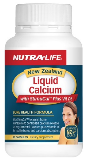 Nutralife Liquid Calcium plus Vitamin D3 Capsules 60
