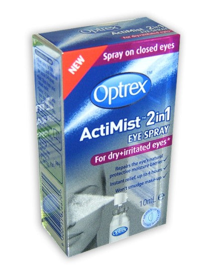 Optex Eyemist Optrex ActiMist 2in1 Eye Spray for dry + irritated eyes 10ml - Health ...