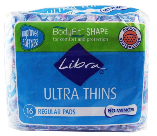 Libra Bodyfit Ultra Thin Regular Pads 16 - No Wings