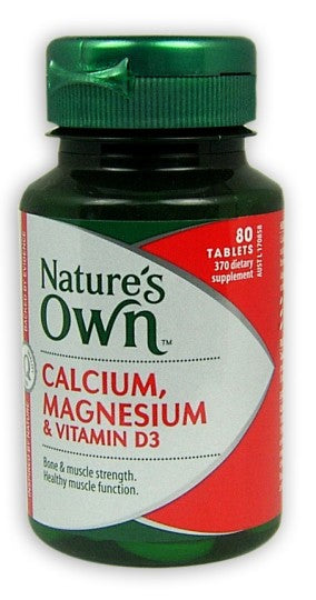 Natures Own Calcium & Magnesium with Vitamin D3 Tablets 80