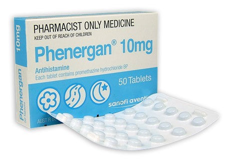 Phenergan 10mg Tablets 50 (Quantity restriction 1 pack only)
