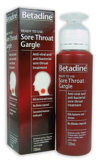 Betadine Sore Throat Gargle Readymixed 120ml