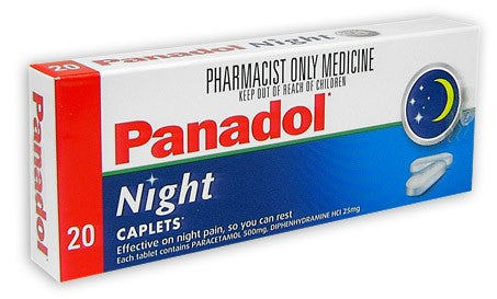 Panadol Night Caplets 20 1 Pack limit only