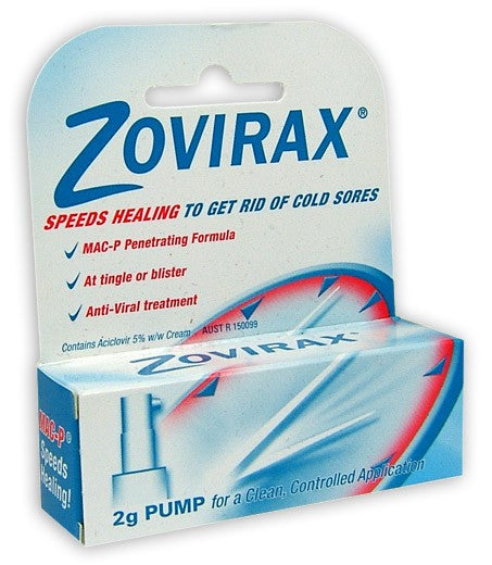 Novirax Zovirax 5% Cream 2g Pump - Health Chemist NZ - Online Pharmacy