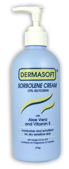 Dermasoft Sorbolene Cream with Aloe vera and Vitamin E 375g