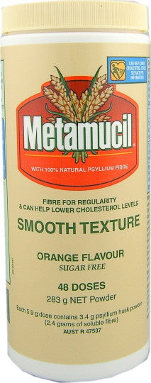 Metamucil Smooth Texture Orange Flavour 48 Doses 283g