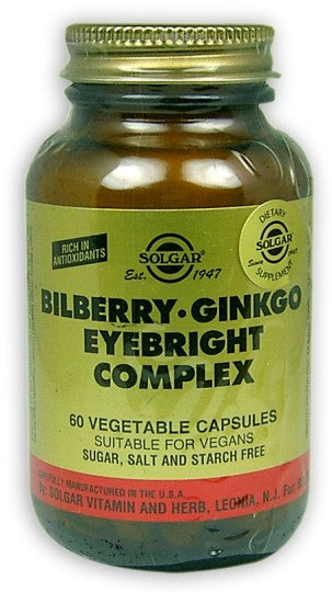 Solgar Bilberry-Ginkgo Eyebright Complex Vegecaps 60