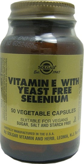 Solgar Vitamin E With Yeast Free Selenium Vegecaps 50