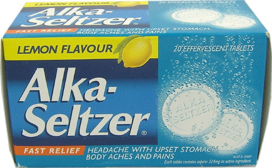 Alka-seltzer Effervescent Tablets lemon 20