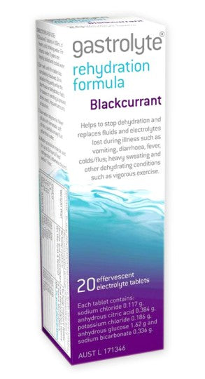 Gastrolyte Blackcurrant Tablets 20