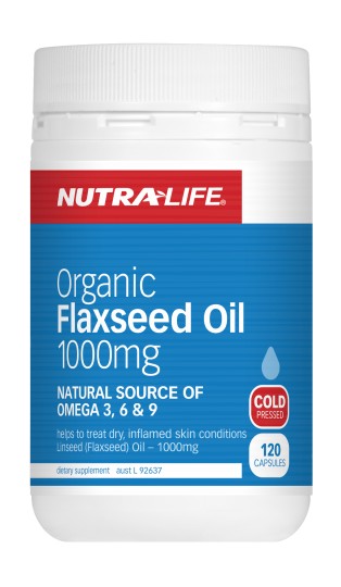 Nutralife Organic Flaxseed Oil 1000mg Capsules 120