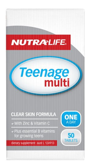 Nutralife Teenage Multi Clear Skin Formula Tablets 50