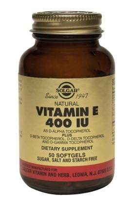Solgar Vitamin E 400 IU Mixed (d-Alpha Tocopherol & Mixed Tocopherols) Softgels 50