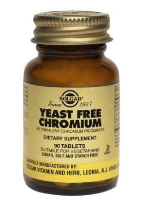 Solgar Yeast Free Chromium 100 mcg (as Trivalent Chromium Picolinate) Tablets 90