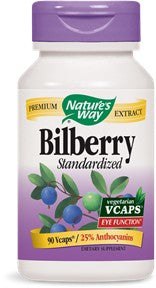 Natures Way Standardized Bilberry Extract Capsules 90