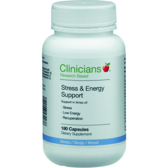 Clinicians Stress & Energy Support Capsules 180