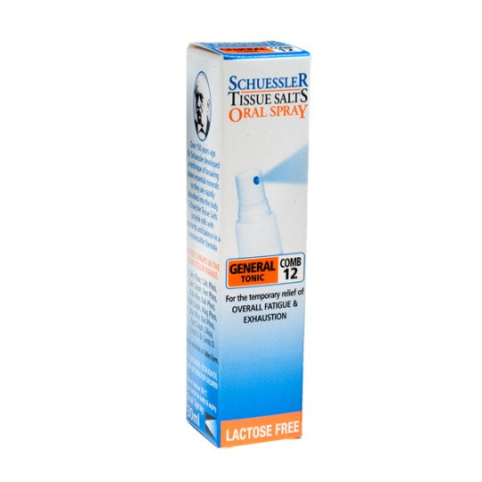Schuessler Tissue Salt Comb 12 General Tonic Spray 30ml