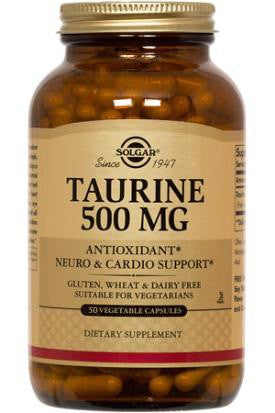 Solgar Taurine 500mg Vegetable Capsules 50