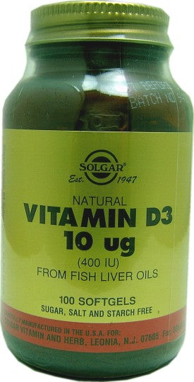 Solgar Vitamin D3 400iu Softgels 100