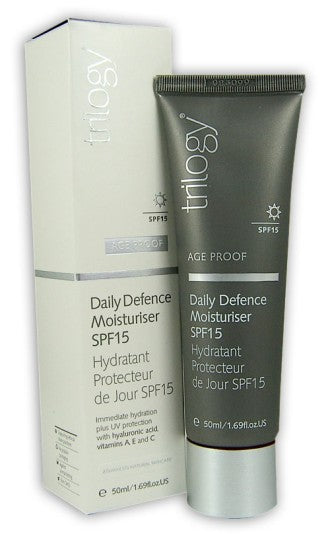 Trilogy Age Proof Daily Defence Moisturiser with SPf15 50ml (New)