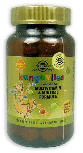 Solgar Kangavites Multi & Mineral Formula for kids Tropical Punch Chewies 120