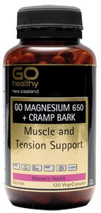 Go Magnesium 650 + Cramp Bark Vegecaps 120