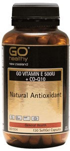 Go Vitamin E 500iu + CoQ10 Softgel Caps 130