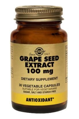 Solgar Grape Seed Extract 100mg Vegetable Capsules 30