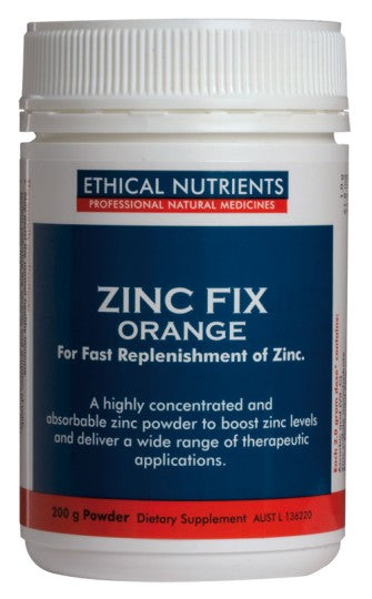 Ethical Nutrients Zinc Fix Powder - Orange 200g