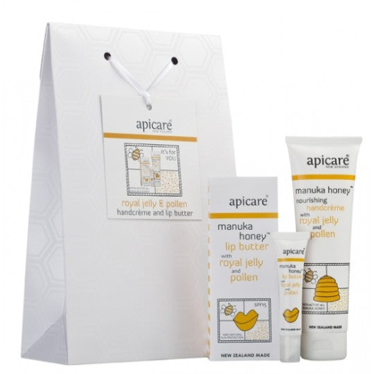 Apicare Royal Jelly & Pollen Handcreme & Lip Butter Gift Box