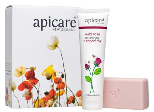Apicare Wild Rose & Honey Handcreme And Soap Gift Box