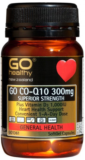 Go Co-Q10 + Vitamin D3  300mg Capsules 60