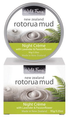 Wild Ferns Rotorua Mud Night Creme with Lavender & Passionflower 95g