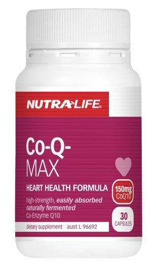 Nutralife Co-Q Max 150mg Heart Health formula Capsules 30