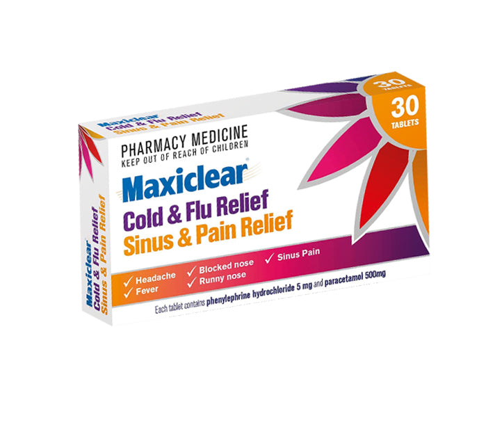 Maxiclear Sinus + Pain Relief Tablets 30