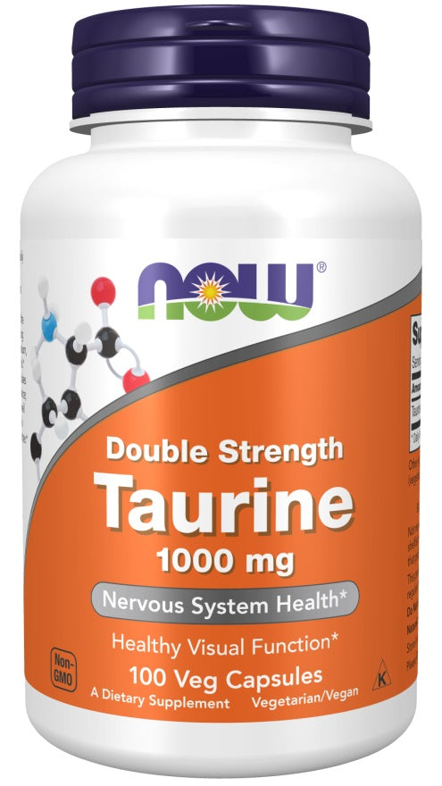Now Double Strength Taurine 1000mg Vegecaps 100