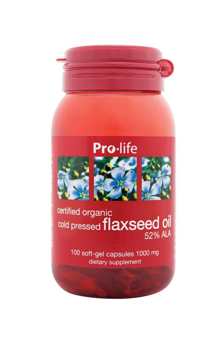 Pro-life Flaxseed Oil 1000mg 100 Softgels