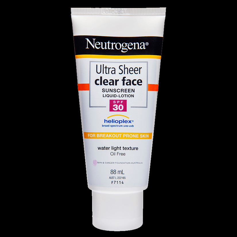 Neutrogena Ultra Sheer Clear Face Sunscreen SPF30 88ml