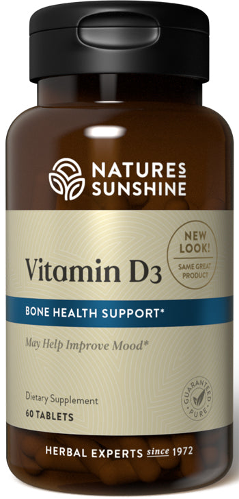 Natures Sunshine Vitamin D3 Tablets 60